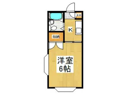 ベルメゾン(1K/1階)の間取り写真