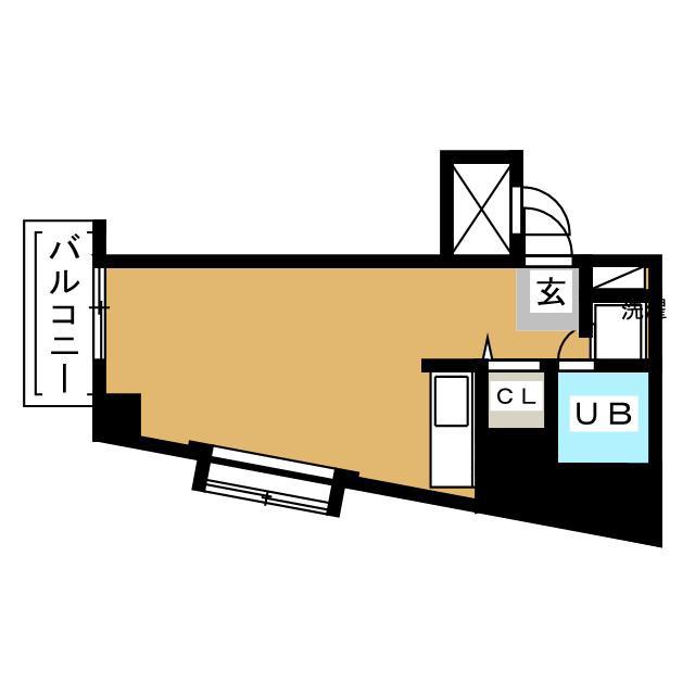 日神パレステージ市川(ワンルーム/2階)の間取り写真