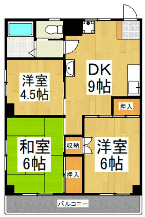 メゾンホソダA 1階階 間取り
