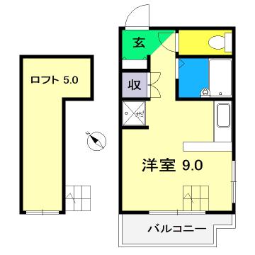エトワール二葉(ワンルーム/4階)の間取り写真