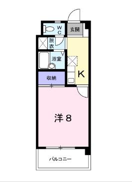 ビハーラ連(1K/3階)の間取り写真