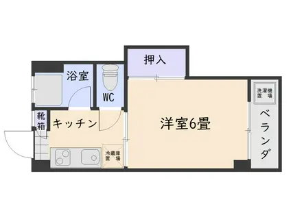 城山Nビル(1K/3階)の間取り写真