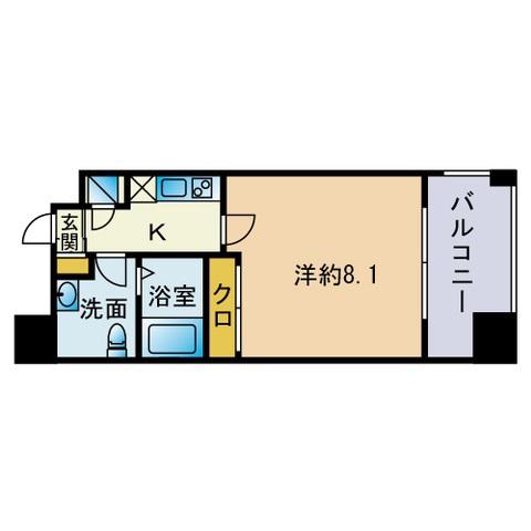 サヴォイテンジンクウォーター(1K/12階)の間取り写真