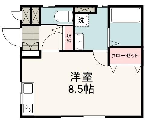 コーポぎやまん(ワンルーム/1階)の間取り写真