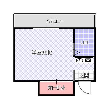 マンションIMURA50(ワンルーム/3階)の間取り写真