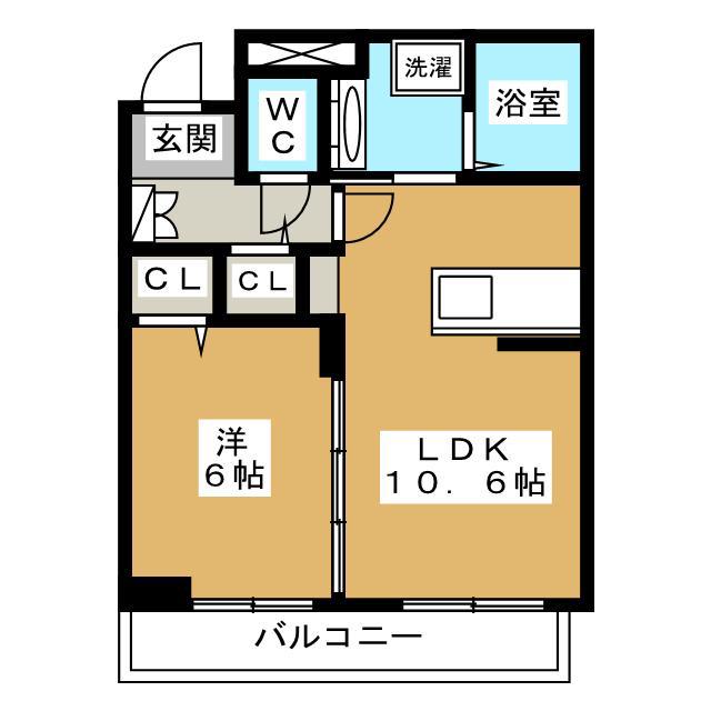 ラ ルミエール(1LDK/2階)の間取り写真