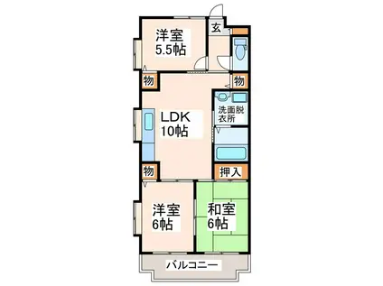 フォレストマンション杉並(3LDK/3階)の間取り写真