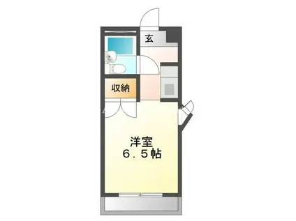 ハイシティ南栄(1K/5階)の間取り写真