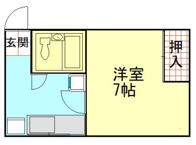 スターフィールド(1K/2階)の間取り写真