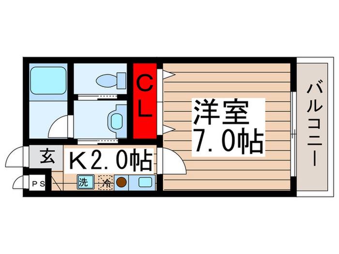 SEED HOUSE(1K/2階)の間取り写真