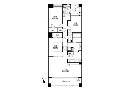 港北センタープレイスG棟(3LDK/3階)の間取り写真