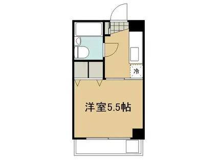 第3三栄ビル(1K/2階)の間取り写真