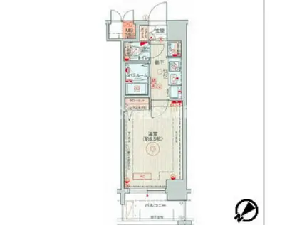 エステムコート神戸西Ⅲフロンタージュ(1K/5階)の間取り写真