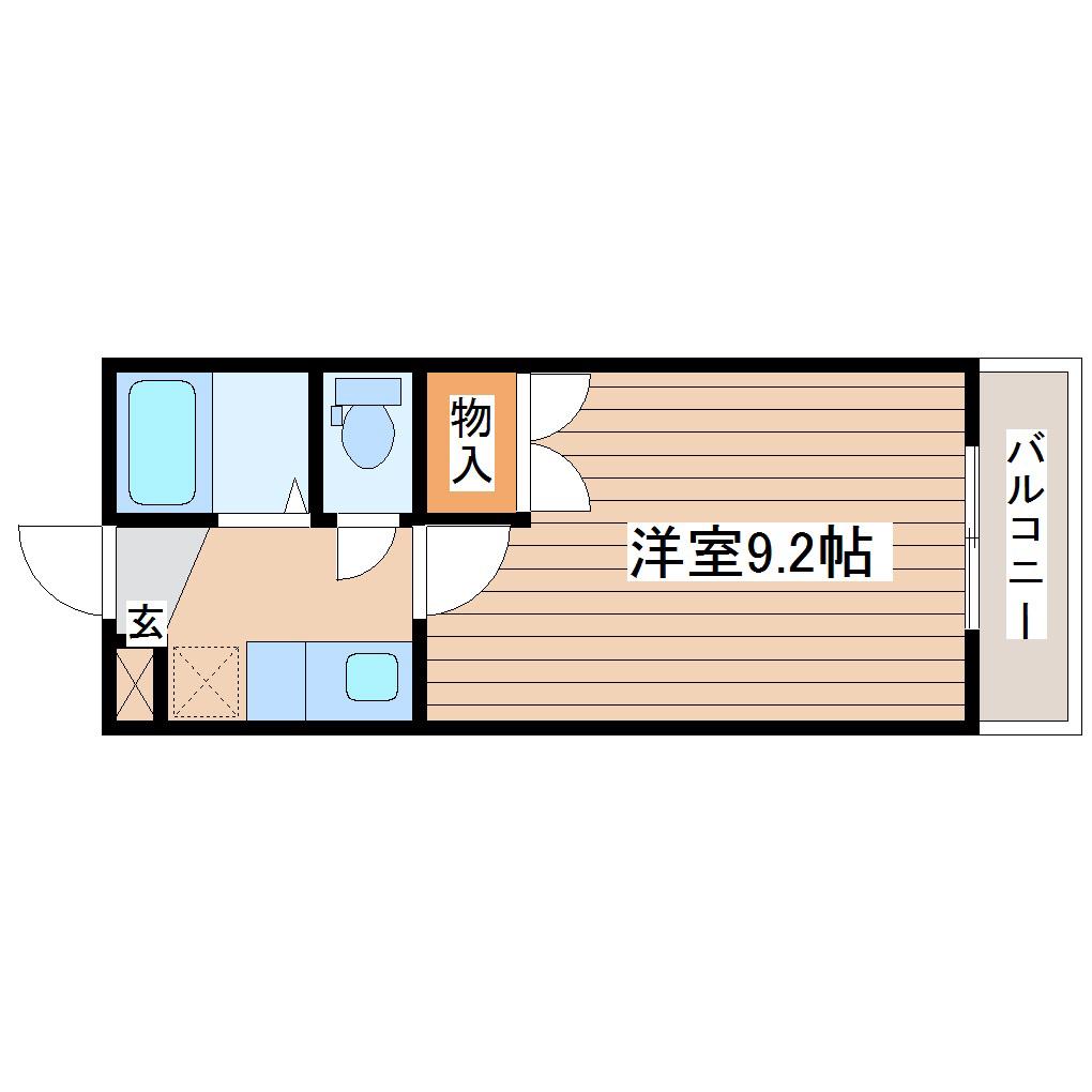 メイツ北山(1K/3階)の間取り写真