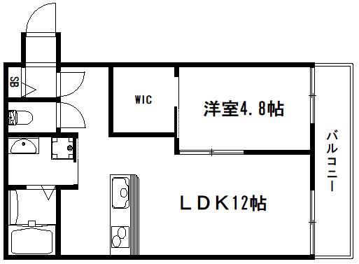 PRIVATE RESIDENCE HIRO(1LDK/2階)の間取り写真