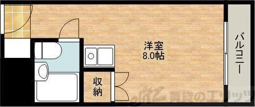 ヴィラフェザント(1K/3階)の間取り写真