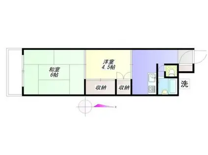 リカーハイム佐藤(2K/3階)の間取り写真