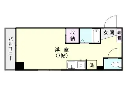 アップルコート紫原IV(ワンルーム/3階)の間取り写真