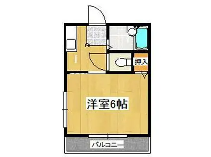 シティハイムHARA(1K/2階)の間取り写真