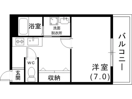 寿マンション(1K/1階)の間取り写真