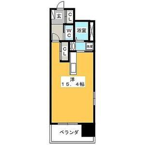KUON(ワンルーム/4階)の間取り写真