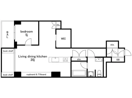 マノー乃木坂(1LDK/6階)の間取り写真