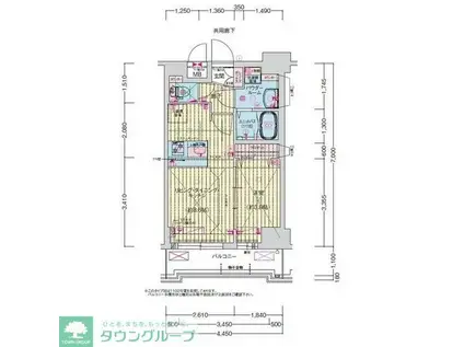 プレサンス高畑ルミア(1LDK/13階)の間取り写真