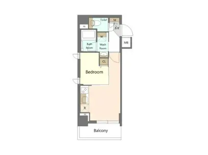 SHOKEN RESIDENCE西馬込(1DK/2階)の間取り写真