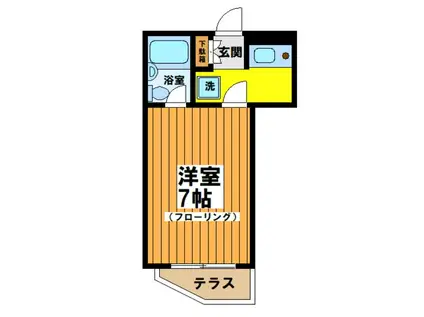 マイスタークエーレ西新宿(1K/1階)の間取り写真