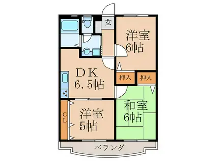 エルニド(3DK/3階)の間取り写真