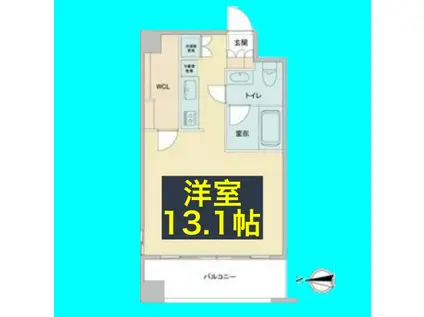 エルブ浄心(ワンルーム/2階)の間取り写真