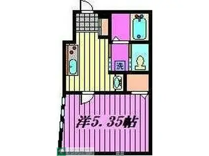 DUO LUXE 浦和常盤(1K/4階)の間取り写真