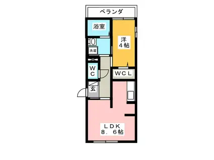 GRAND MAISON GIFU(1LDK/3階)の間取り写真