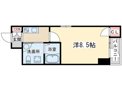 HS梅田イースト(1K/15階)の間取り写真