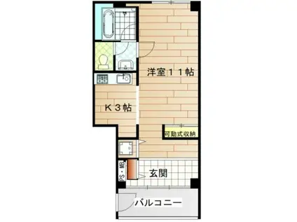 リフージュ1/3F(2LDK/3階)の間取り写真