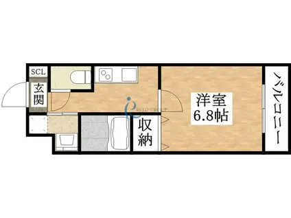 FERIO(1K/2階)の間取り写真