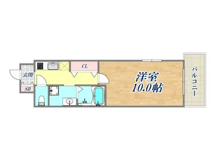 コンフォリア西宮(1K/7階)の間取り写真