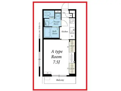 リブリ・ミム(1K/1階)の間取り写真