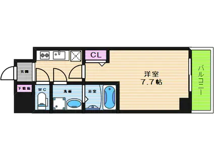 エスライズ天王寺イースト(1K/5階)の間取り写真