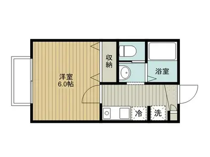 ステラ南鳩ヶ谷(1K/2階)の間取り写真