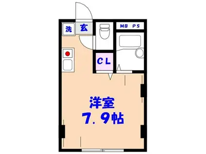 AKマンションII(ワンルーム/1階)の間取り写真