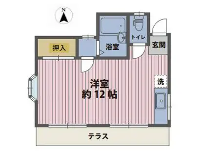 エポック(ワンルーム/1階)の間取り写真