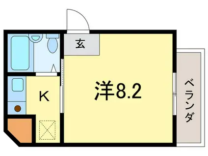 グランドール御影(1K/1階)の間取り写真