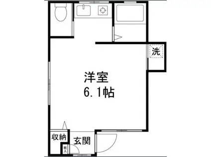 上中里ステーツ(1K/1階)の間取り写真