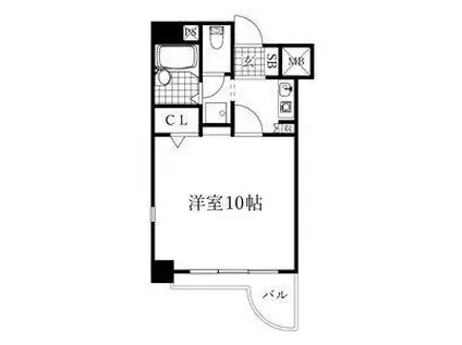 第12プロスパー中村(1K/2階)の間取り写真