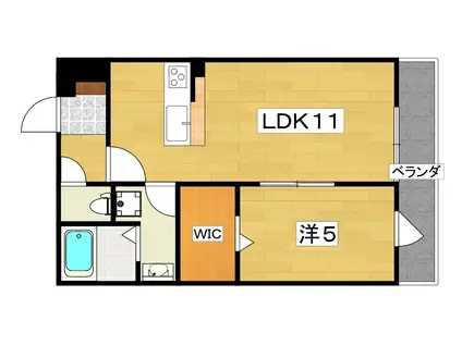 リブリ・ミストラル(1LDK/2階)の間取り写真