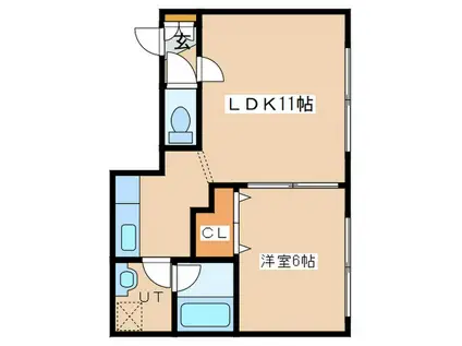 KHアドバンス(1LDK/3階)の間取り写真