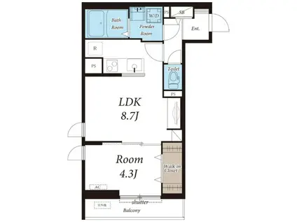 リブリ保谷2(1LDK/2階)の間取り写真