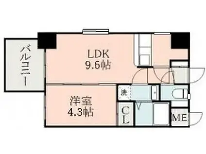 レークサイド神水(1LDK/5階)の間取り写真