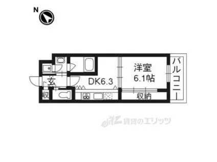 GRAND ETERNA 京都(1DK/2階)の間取り写真
